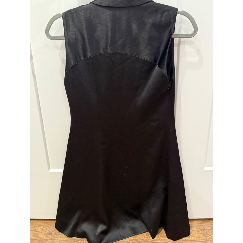 Alice Olivia Black Sleeveless Tuxedo‎ Style Blazer Dress Mini XS - Picture 4 of 6